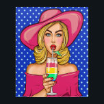 Impresión Acrílica Pop Art Cocktail Chill Acrylic Wall Art<br><div class="desc">Tengo varias versiones de esto y otras fabulosas Mujeres y Hombres de Arte Pop en mis colecciones y en el camino. Puedo imaginarlo en una elegante sala contemporánea o en un edificio corporativo, así como en un ambiente más rústico. Por favor vea mi categoría de arte así como varias de...</div>