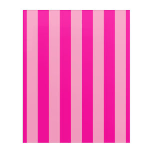 Impresión Acrílica Rayas verticales rosadas calientes