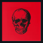 Impresión Acrílica Skull Red Pop Art<br><div class="desc">Pintura de arte digital de cráneo con estilo de arte pop</div>