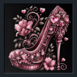 Impresión Acrílica Stiletto rosado Art Deco Altos talones<br><div class="desc">Impresión acrílica de Stiletto Rosado Art Deco con Corazones y Flores. Las paredes presentan un aspecto moderno y contemporáneo con estas impresiones acrílicas de alta definición. Tu imagen quedará impresa en papel fotográfico de calidad de archivo y montada en acrílico resistente que creará un efecto visual dimensional y único. Nuestros...</div>