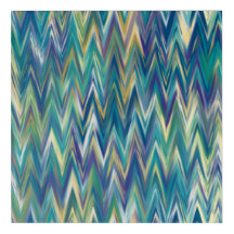 Turquesa, morado y amarillo zigzag