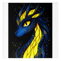 Un dragón con escamas amarillas brillantes
