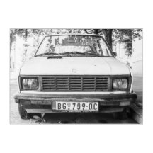 Yugo, viejo equipaje de auto yugoslaviano