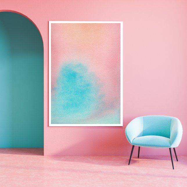 Impresión acuarela de color azul rosado (Subido por el creador)