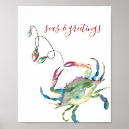 Impresión acuarela de la casa de playa de navidade