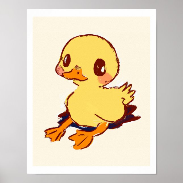 Impresión Adorable De Duckling Para Niños (Frente)