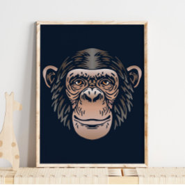 Impresión africana chimpancé | Impresión de animal