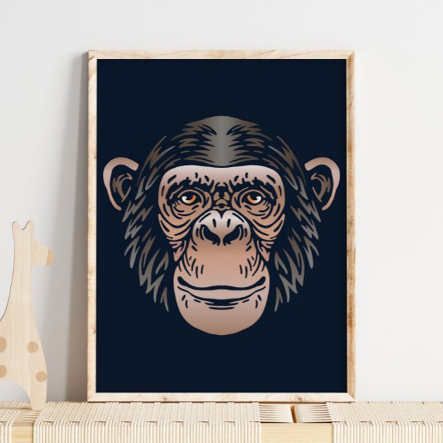 Impresión africana chimpancé | Impresión de animal (Subido por el creador)