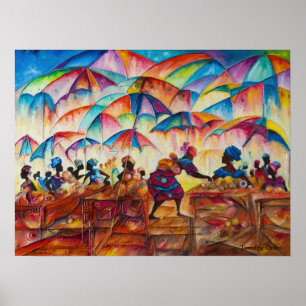 Impresión africana de la lona del mercado II