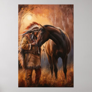 Impresión americana nativa, papel Poster de valor