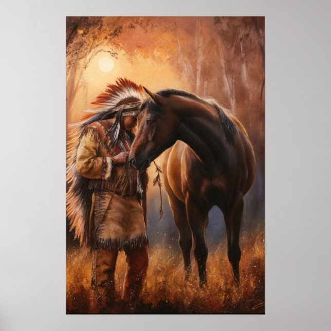 Impresión americana nativa, papel Poster de valor  (Frente)