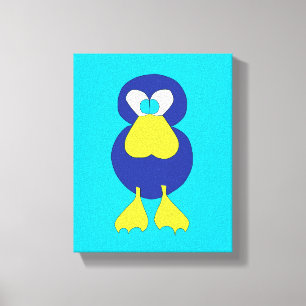 IMPRESIÓN ANIMAL / CANVAS DE PATO DE NIÑO AZUL CUT