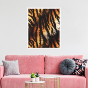 Impresión animal de tigres negros naranja