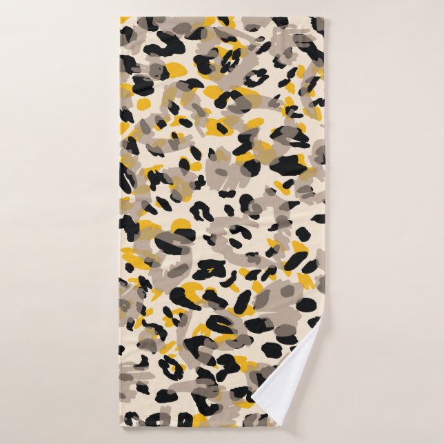 Impresión animal, fondo de textura leopardo (Toalla de baño)