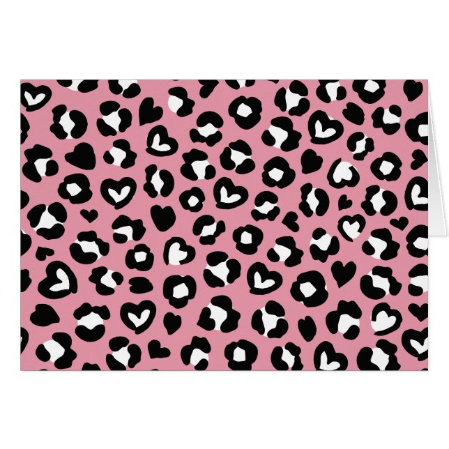Impresión animal, leopardo rosado, puntos de chita (Anverso (Horizontal))
