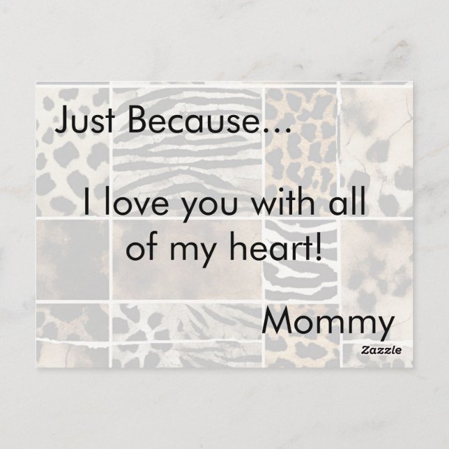 Impresión animal - postal (Reverso)