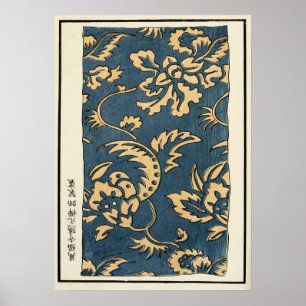 Impresión antigua de la dinastía Qing china de 187