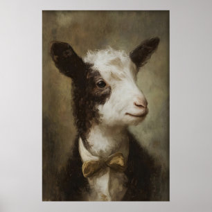 Impresión antigua de retrato de niño, pintura de a