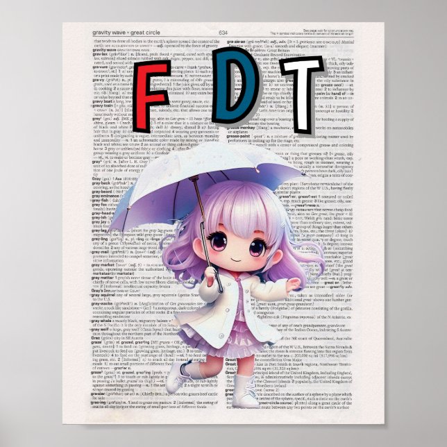 Impresión antiTrump (página de diccionario) (Frente)