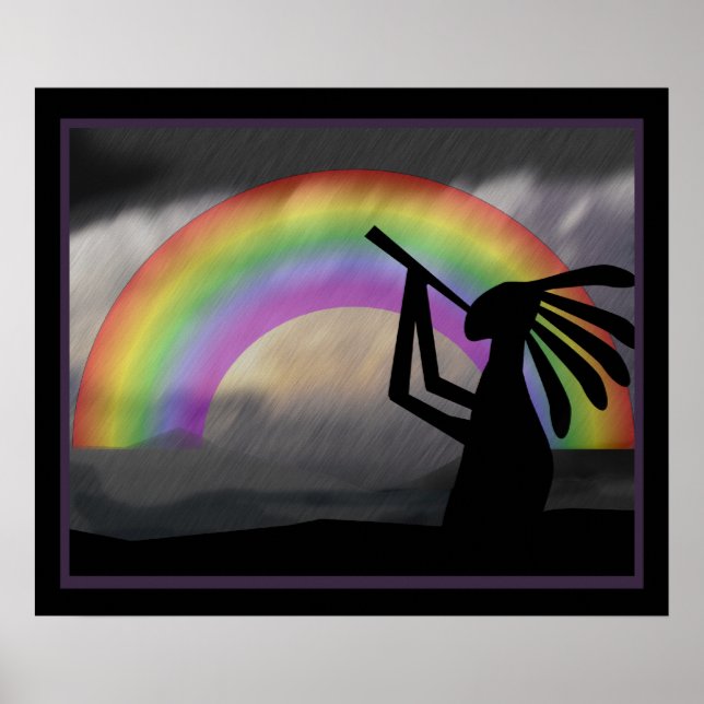 Impresión arcoiris de Kokopelli (Frente)