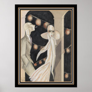 Impresión Art Deco "At the Dance" por Dodo 12 x 16