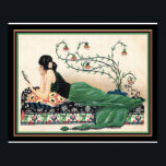 Impresión Art Deco "Chica con espejo" -16x20<br><div class="desc">Vigénesis ruidosas,  Art Deco,  imagen de Chilton Longley "Chica con espejo" -16x20</div>