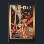 Impresión Art Deco de la Torre Eiffel de París de<br><div class="desc">Foire De Paris poster de arte francés vintage de la Feria de París de los años 20 con la Torre Eiffel.</div>