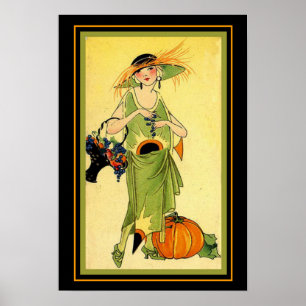 Impresión Art Déco de octubre de 1922 13x19