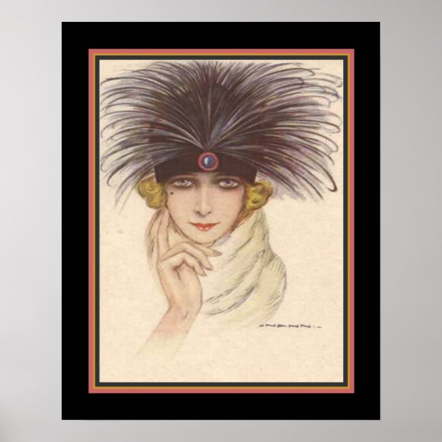 Impresión Art Deco de Showgirl por Nanni ca. 1928 (Frente)