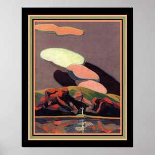 Impresión Art Deco por A. M. Hopfmuller 16 x 20