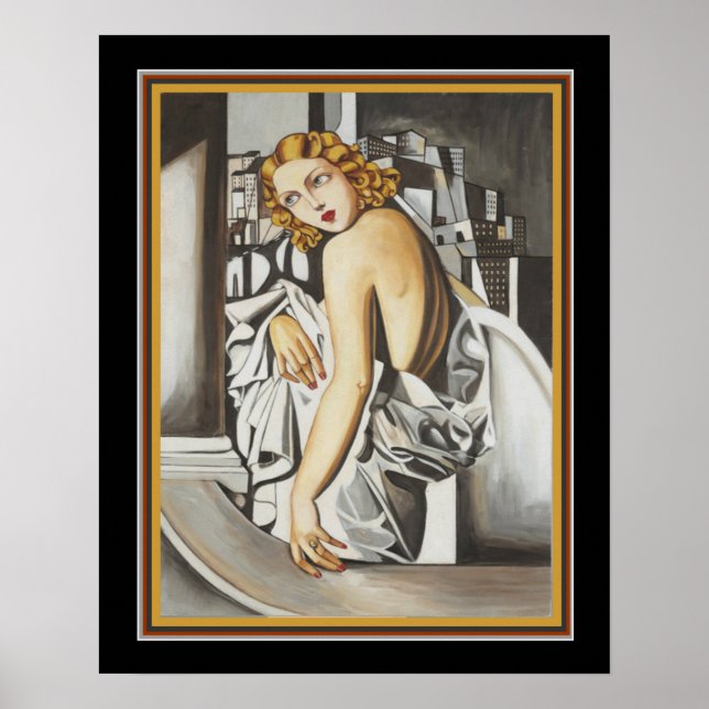 Impresión Art Deco "Retrato de ferry Marjorie" 16x (Frente)