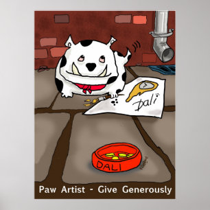 Impresión "artista Dali de la pata" - por Kev