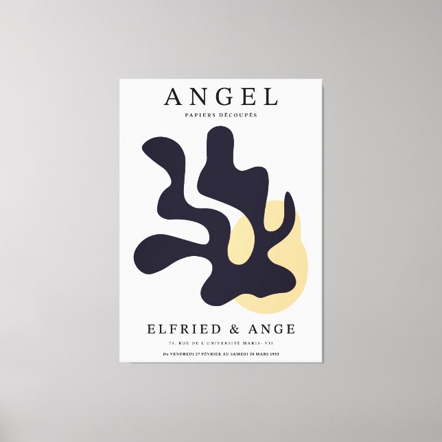 Impresión artística abstracta orgánica de hoja de  (Anverso)