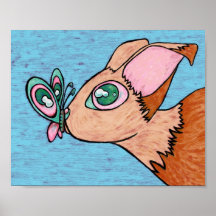 Impresión artística, amigo curioso mariposa