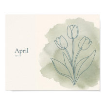 Impresión artística botánica de tulipanes | Flor d