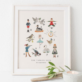 Impresión artística de 12 días de Navidades