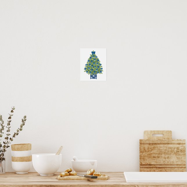 Impresión artística de árbol de Navidad con estilo (Cocina)