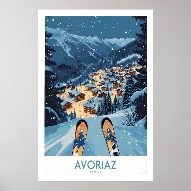Impresión artística de Avoriaz Francia Póster de e (Frente)