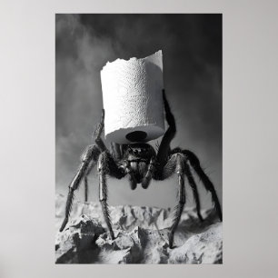 Impresión artística de baño de rollo de papel higi