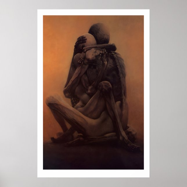 Impresión artística de Beksiński Horror Gótico Sur (Frente)