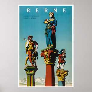 Impresión artística de Berna Suiza Póster de viaje