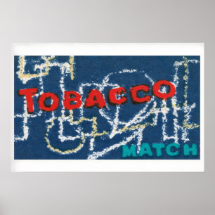 Impresión artística de caja de cerillas de tabaco,