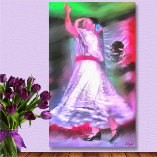 Impresión artística de canvas de la bailarina mexi