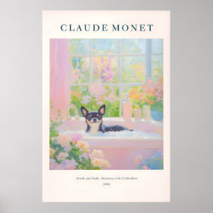 Impresión artística de Chihuahua en bañera al esti