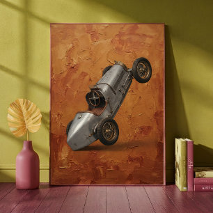 Impresión artística de coche de carreras clásico v