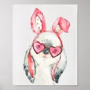 Impresión artística de conejo Bunny adorable para 