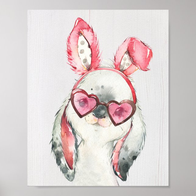 Impresión artística de conejo Bunny adorable para  (Frente)