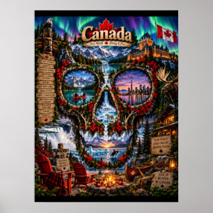 Impresión artística de cráneo de Canadá   Estado d