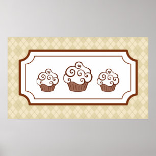 Impresión artística de cupcakes