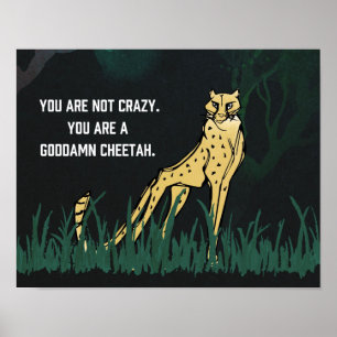Impresión artística de GD Cheetah de 14" x 11"